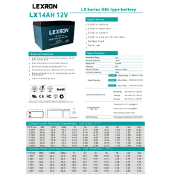 Lexron 14AH 12V Jel Akü