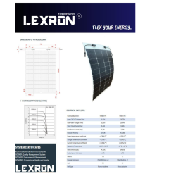 LEXRON 175W 10BB TPT ESNEK MONOKRİSTAL GÜNEŞ PANELİ