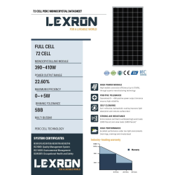 Lexron 410 Watt PERC Monokristal Güneş Paneli