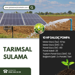 10 HP DALGIÇ POMPA – TARIMSAL SULAMA SİSTEMİ PAKETLERİ