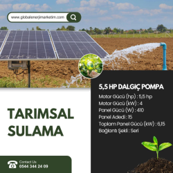 5,5 HP DALGIÇ POMPA – TARIMSAL SULAMA SİSTEMİ PAKETLERİ
